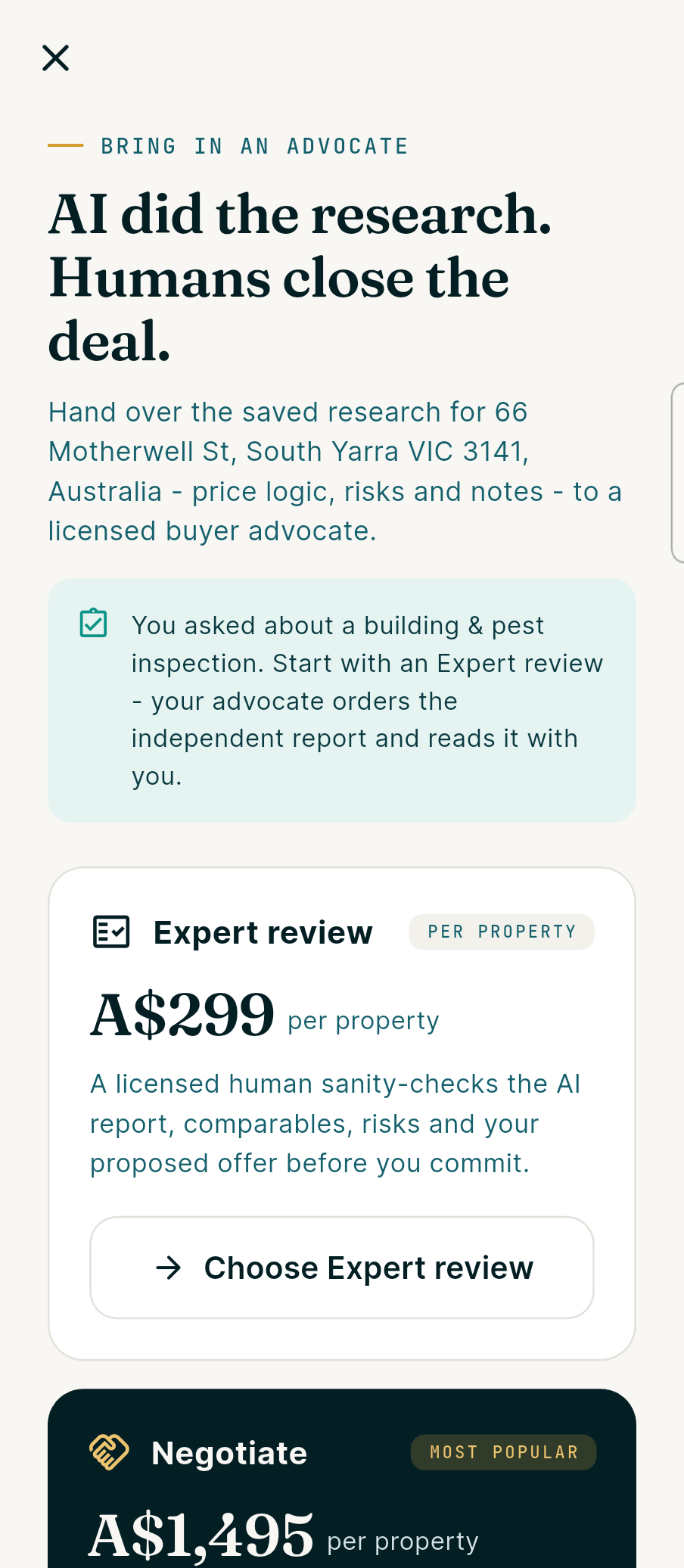 keysz app - Reports & advocate handoff